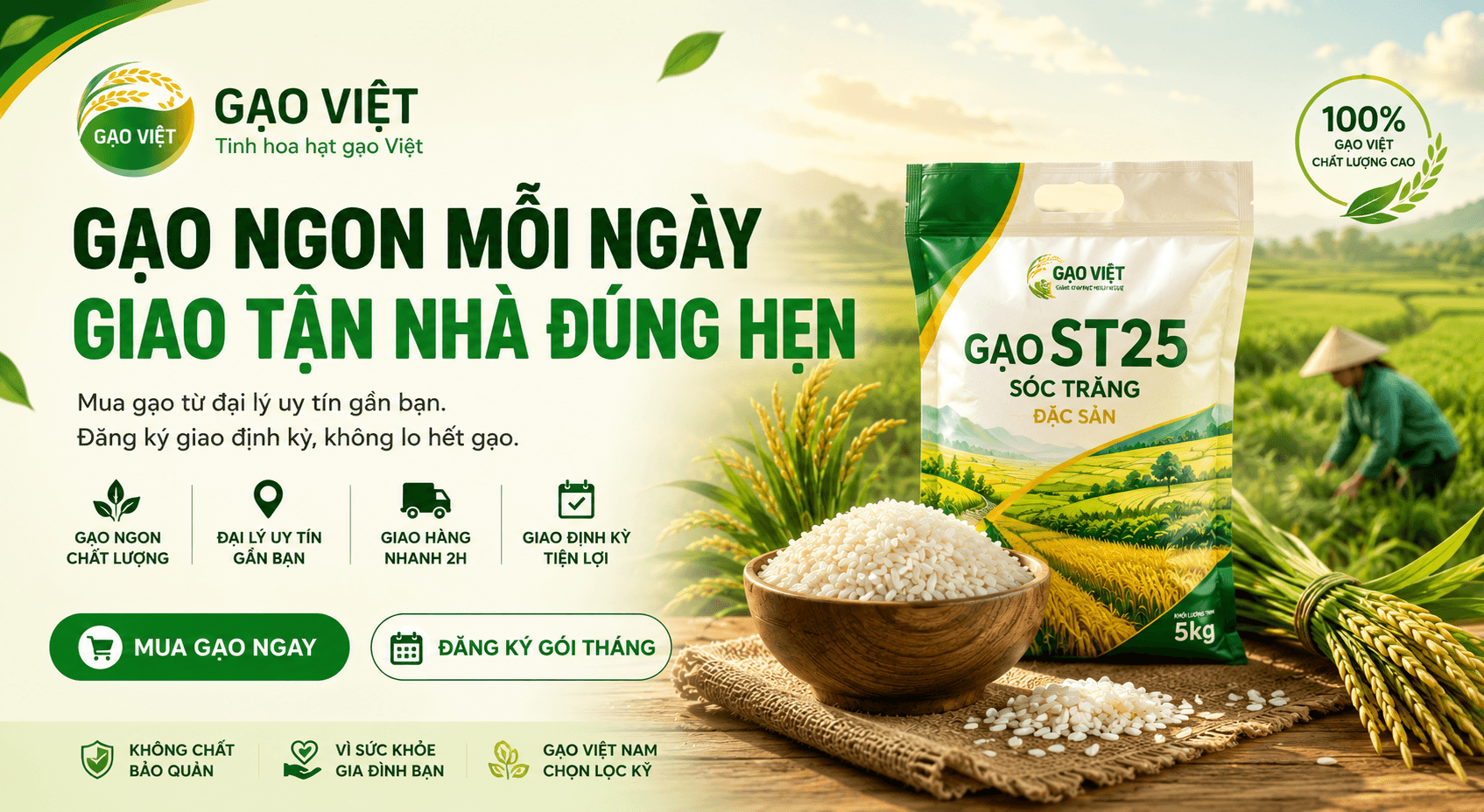 Gạo ngon chọn lọc kỹ